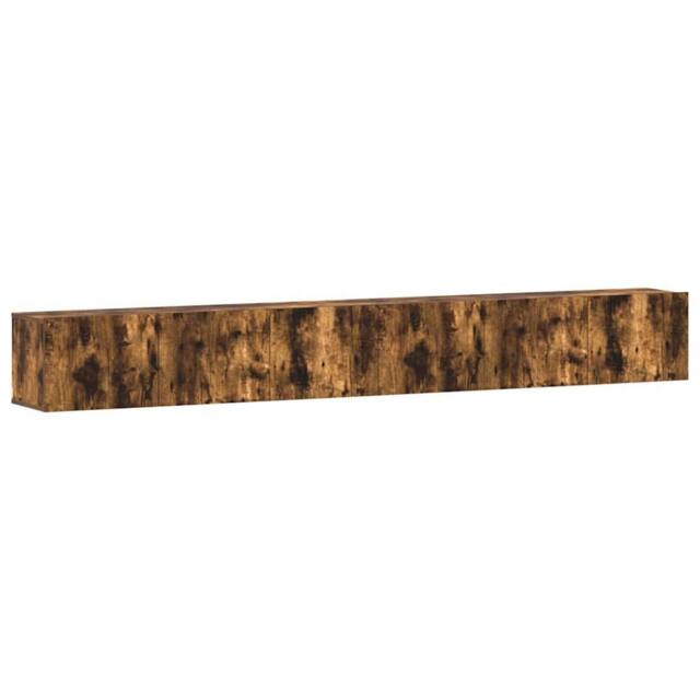 Berkfield Home 3 Piece TV Cabinet Set Smoked Oak Engineered Wood in Brown - image 1