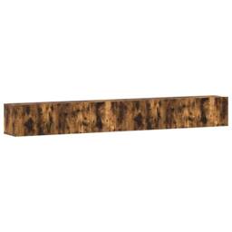 Berkfield Home 3 Piece TV Cabinet Set Smoked Oak Engineered Wood in Brown - thumbnail 1