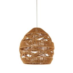 Lighting Collection Woven Easy Fit Pendant Lamp Shade in Natural - thumbnail 3