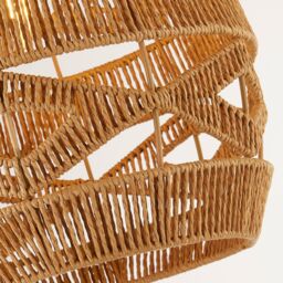 Lighting Collection Woven Easy Fit Pendant Lamp Shade in Natural - thumbnail 4