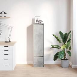 Berkfield Home Highboard Concrete Grey 29.5x34x119.5 cm Engineered Wood - thumbnail 1