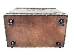 Red Hamper Wicker Jumbo Log Basket on Wheels in Brown - thumbnail 2