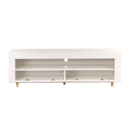 "Moderna White TV Stand Cabinet 140cm on Legs for 55"" - 65"" TV Unit Lights" - thumbnail 6