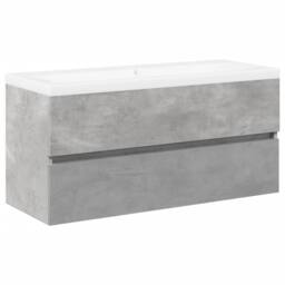 Berkfield Home Durable 2 Piece Bathroom Furniture Set Concrete Grey Engineered Wood - thumbnail 3