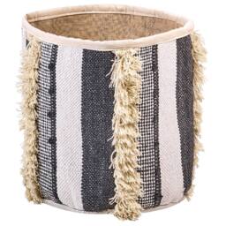 Wyld and Coco Cotton Storage Baskets Set of 2 Beige-Grey 40 x 45 cm in Beige - thumbnail 5