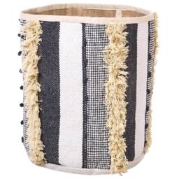 Wyld and Coco Cotton Storage Baskets Set of 2 Beige-Grey 40 x 45 cm in Beige - thumbnail 3