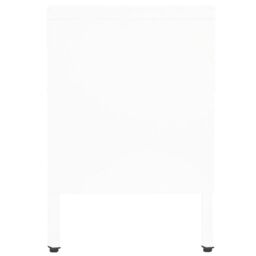 Berkfield Home TV Cabinet White 90x30x44 cm Steel & Glass - Size: 90 x 30 x 44 cm - thumbnail 4