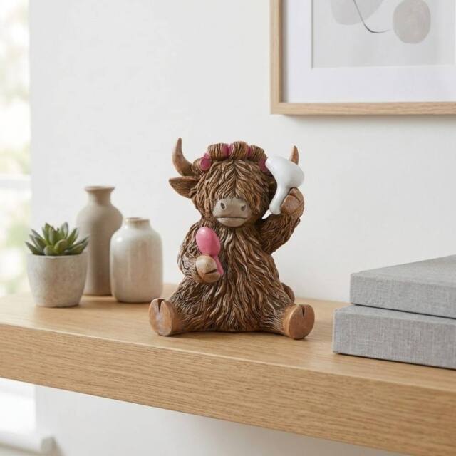 Garden Greatness Highland Cow Hairdo Ornament - Size: 1 Pack - image 1