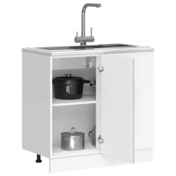 Berkfield Home Kitchen Base Cabinet Kalmar Concrete Grey Engineered Wood - thumbnail 1