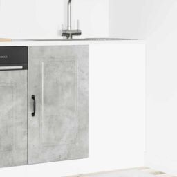 Berkfield Home Kitchen Base Cabinet Kalmar Concrete Grey Engineered Wood - thumbnail 3