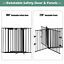 Costway 5-panel Metal Baby Pet Playpen Fireplace Fence Indoor Outdoor for Baby Pet in Black - thumbnail 4