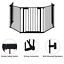 Costway 5-panel Metal Baby Pet Playpen Fireplace Fence Indoor Outdoor for Baby Pet in Black - thumbnail 5