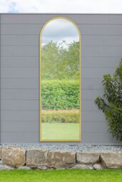 "MirrorOutlet Gold Framed Arched Garden Wall Mirror 71"" X 24"" (180CM X 60CM) - Size: 1 Pack" - thumbnail 1