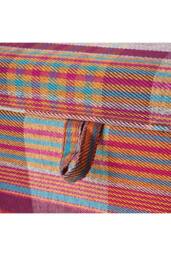 Living and Home Linen Upholstered Storage Ottoman in Red - thumbnail 8