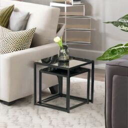 Rafaelo Mobilia Set Of 2 Nesting Tables Black - thumbnail 4