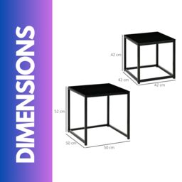 Rafaelo Mobilia Set Of 2 Nesting Tables Black - thumbnail 6
