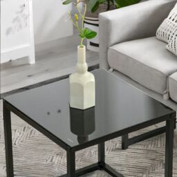 Rafaelo Mobilia Set Of 2 Nesting Tables Black - thumbnail 3