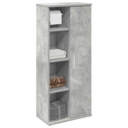 Berkfield Home Durable Bathroom Cabinet with Roll Holder Concrete Grey 39x22x90 cm - Size: 39 x 22 x 90 cm - thumbnail 2