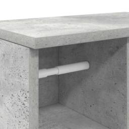 Berkfield Home Durable Bathroom Cabinet with Roll Holder Concrete Grey 39x22x90 cm - Size: 39 x 22 x 90 cm - thumbnail 9