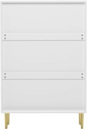 Hygrad Built to Survive Free Standing White Wooden Chic Fluted Kitchen Bed Living room Chest of 5 Drawers Dresser Console Table - thumbnail 7