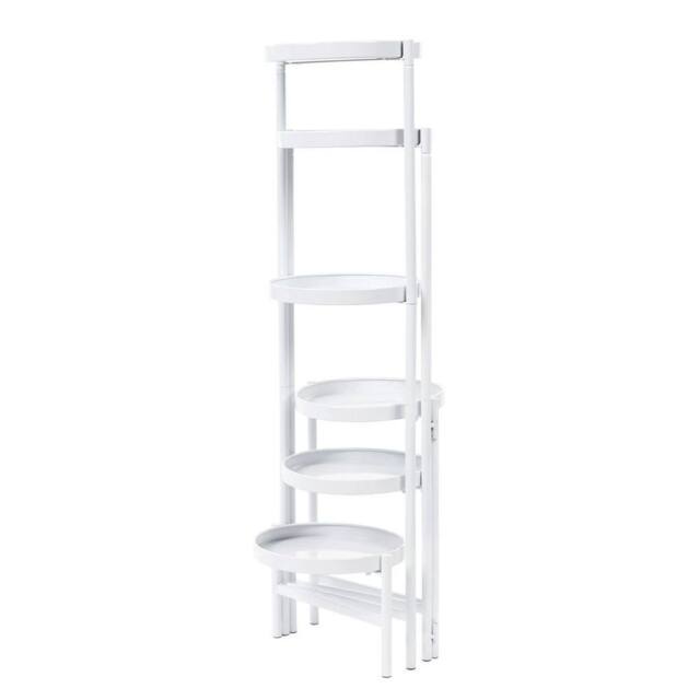 Kelvenix Plant Stand with 6 Levels, Modern Iron Free Standing in White - image 1