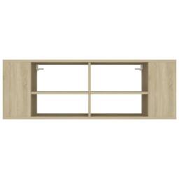 Berkfield Home Wall-Mounted TV Cabinet Sonoma Oak 102x35x35 cm Engineered Wood in Brown - Size: 102 x 35 x 35 cm - thumbnail 4