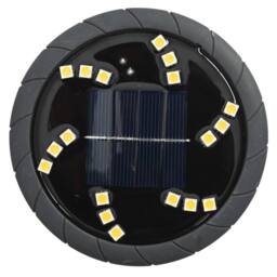 Berkfield Home Solar Ground Lights with Ground Spikes Outdoor 4 pcs Warm White in Black - thumbnail 5