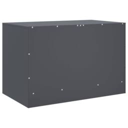 Berkfield Home TV Cabinet Anthracite 67x39x44 cm Steel in Dark Grey - Size: 67 x 39 x 44 cm - thumbnail 9