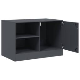 Berkfield Home TV Cabinet Anthracite 67x39x44 cm Steel in Dark Grey - Size: 67 x 39 x 44 cm - thumbnail 7