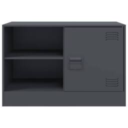 Berkfield Home TV Cabinet Anthracite 67x39x44 cm Steel in Dark Grey - Size: 67 x 39 x 44 cm - thumbnail 6