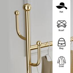 KORVIXA Clothes Rail Hanging Garment in Gold - thumbnail 4