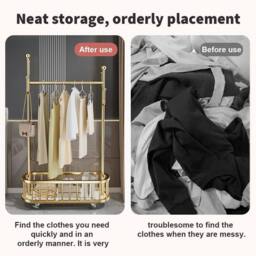 KORVIXA Clothes Rail Hanging Garment in Gold - thumbnail 2