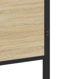 Berkfield Home Metal Bed Frame without Mattress Sonoma Oak 100x190 cm in Brown - thumbnail 8