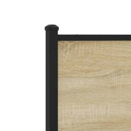 Berkfield Home Metal Bed Frame without Mattress Sonoma Oak 100x190 cm in Brown - thumbnail 9