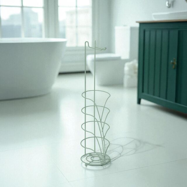 Showerdrape Vertu Chrome Toilet Roll Holder & Spare Combo in Green - image 1
