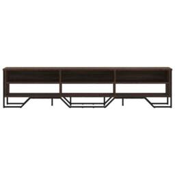 Berkfield Home TV Cabinet Brown Oak 180x34x41 cm Engineered Wood - Size: 180 x 34 x 41 cm - thumbnail 4