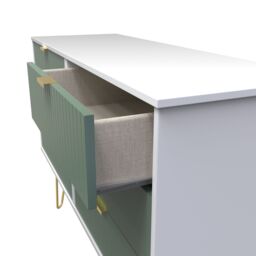 Ready Assembled 2 U Bexley 6 Drawer Wide Chest (Ready Assembled) in Green - thumbnail 5