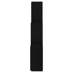 Berkfield Home Wall Cube Shelf Black 78x15x93 cm Engineered Wood - Size: 78 x 15 x 93 cm - thumbnail 5