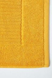 Homescapes Imperial Plain Cotton Bath Mat in Yellow - thumbnail 2