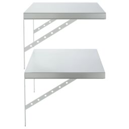Berkfield Home Wall Shelves 2 pcs 75x40 cm Silver Stainless Steel - thumbnail 6