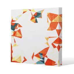Benjamin Tate Design Autumn Geometric (Canvas Print) / 90 x 90 x 4cm in Natural - Size: 90 x 90 x 4 cm - thumbnail 1