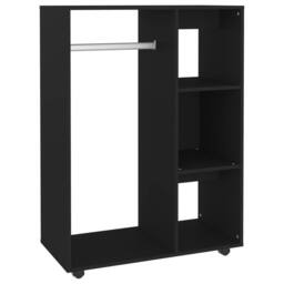 Berkfield Home Wardrobe Black 80x40x110 cm Engineered Wood - Size: 80 x 40 x 110 cm - thumbnail 2