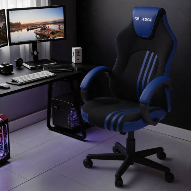 RayGar RG-EDGE Gaming Office Chair High Back, Armrests & Adjustable Height in Blue - Size: 1 Pack - image 1