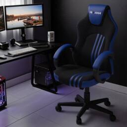 RayGar RG-EDGE Gaming Office Chair High Back, Armrests & Adjustable Height in Blue - Size: 1 Pack - thumbnail 1