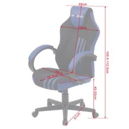 RayGar RG-EDGE Gaming Office Chair High Back, Armrests & Adjustable Height in Blue - Size: 1 Pack - thumbnail 3