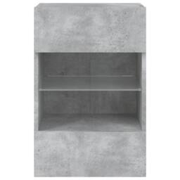 Berkfield Home TV Wall Cabinet with LED Lights Concrete Grey 40x30x60.5 cm - thumbnail 9