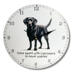 Animal Crackers Dog Breeds Wall Clock 'Time Spent With Labradors Is Never Wasted' - thumbnail 1