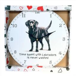 Animal Crackers Dog Breeds Wall Clock 'Time Spent With Labradors Is Never Wasted' - thumbnail 4