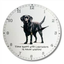 Animal Crackers Dog Breeds Wall Clock 'Time Spent With Labradors Is Never Wasted' - thumbnail 3