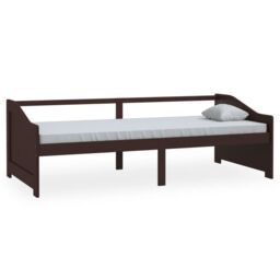 Berkfield Home 3-Seater Day Bed Dark Brown Solid Pinewood 90x200 cm - thumbnail 2